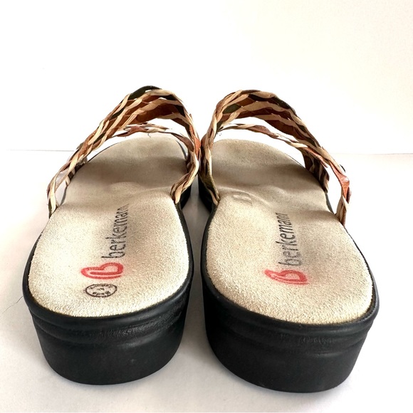 BERKEMANN TREIST MULTI-COLORED DOUBLE BRAIDED STRAP SLIDES MULES SANDALS Sz8 - Picture 5 of 12